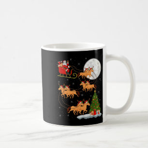 Horse Riding Santa Sleigh Flying Funny Magical Chr Coffee Mug