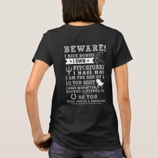 Horse Riding Shirt Beware I ride Horses