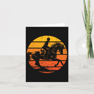 Horse Riding Sunset Equestrian Horse Rider Card