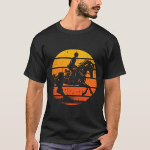 Horse Riding Sunset Equestrian Horse Rider T-Shirt