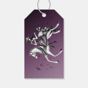 Horse Riding Violinist Pink Gift Tags 