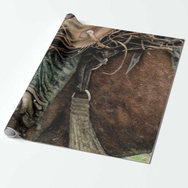 Horse Riding Western Rodeo Cowboy Wrapping Paper (Unrolled)