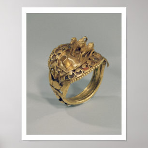 Horse ring (gold and cornelian) poster