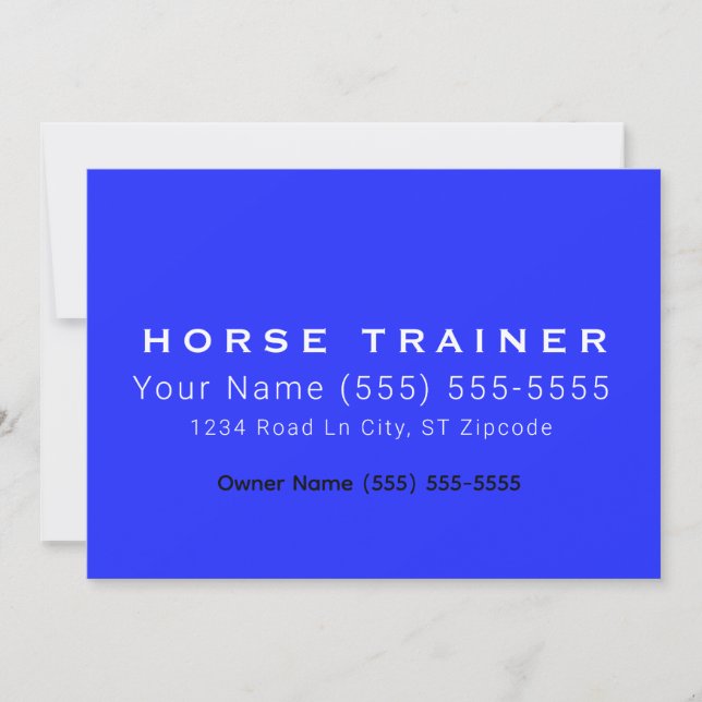 Horse Royal Professional Business Card (Front)
