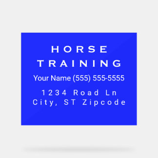 Horse Royal Professional Business Card Acrylic Sign