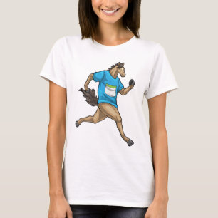 Horse Runner Running Sports T-Shirt