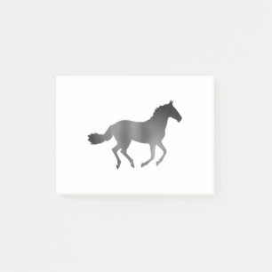 Horse - Running - Grey Post-it Notes