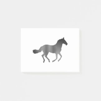 Horse - Running - Grey Post-it Notes