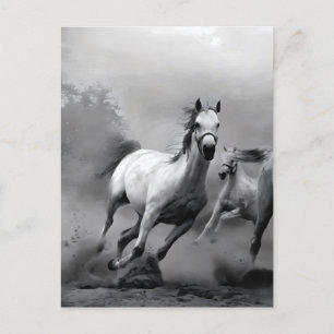 Horse Running Holiday Postcard