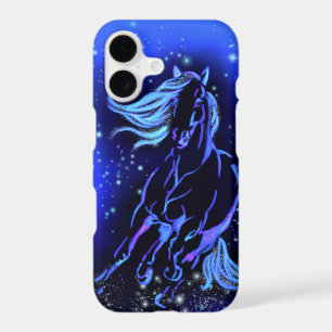 Horse Running In Blue Starry Night