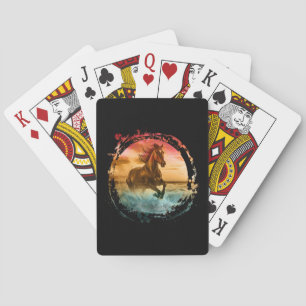 HORSE RUNNING IN SEASHORE SEASCAPE PLAYING CARDS