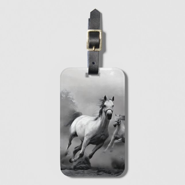 Horse Running Luggage Tag (Front Vertical)