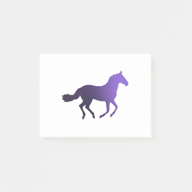 Horse - Running - Violet Post-it Notes (Front)