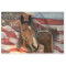 Horse Rustic Barn American Flag