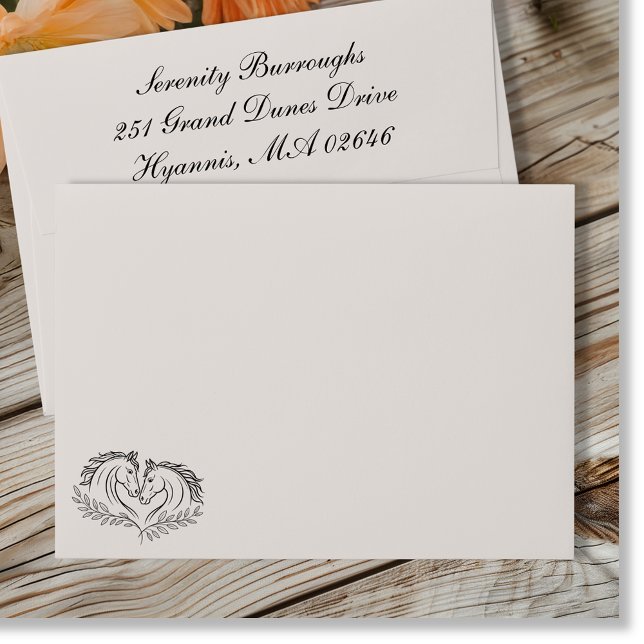 Horse Rustic Country Elegant Western Wedding Envelope (Creator Uploaded)