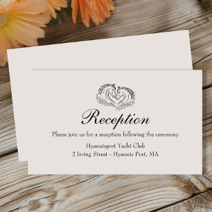 Horse Rustic Country Western Wedding Reception Enclosure Card