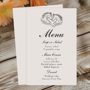 Horse Rustic Farm Country Western Wedding Menu