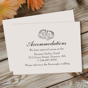 Horse Rustic Western Wedding Accommodation  Enclosure Card