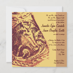 Horse Saddle Stirrup Cowboy Wedding Invitations