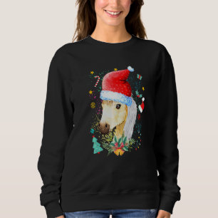 Horse Santa Hat Baby Cute Horse Christmas 2022 Sweatshirt