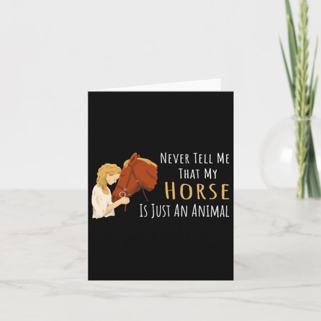 Horse Saying For Horse Lovers  Card (Front)