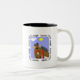 Horse Says Neigh Tshirts and Gifts Two-Tone Coffee Mug