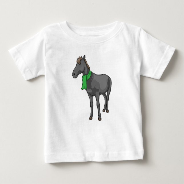 Horse Scarf Baby T-Shirt (Front)