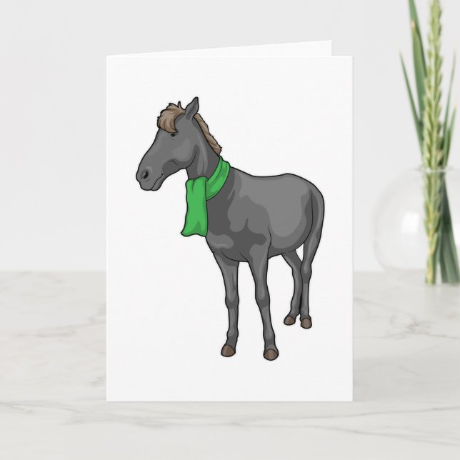 Horse Scarf Card (Front)