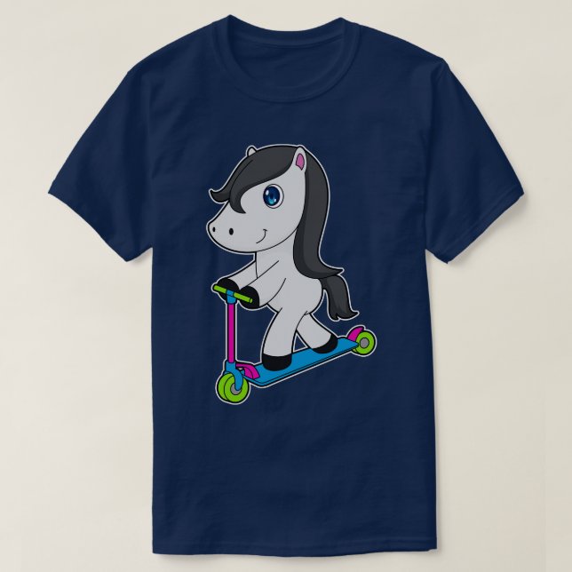 Horse Scooter T-Shirt (Design Front)