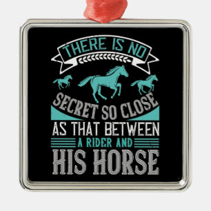 Horse Secret Between Rider And His Horse Metal Ornament