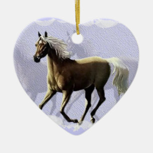 Horse Shadow Ceramic Ornament