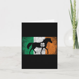 Horse - shamrock st. patrick's day irish flag Hors Card