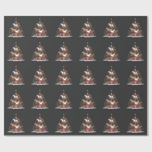Horse Shaped Christmas Tree Equine Xmas  Wrapping Paper