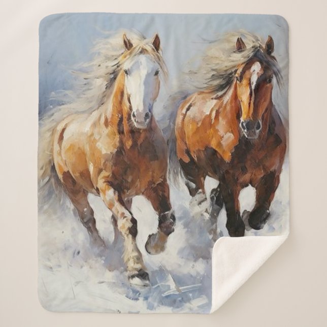 Horse Sherpa Blanket (Front)