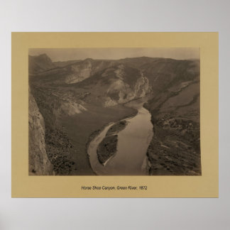 Horse Shoe Canyon, Green River, 1872 Poster