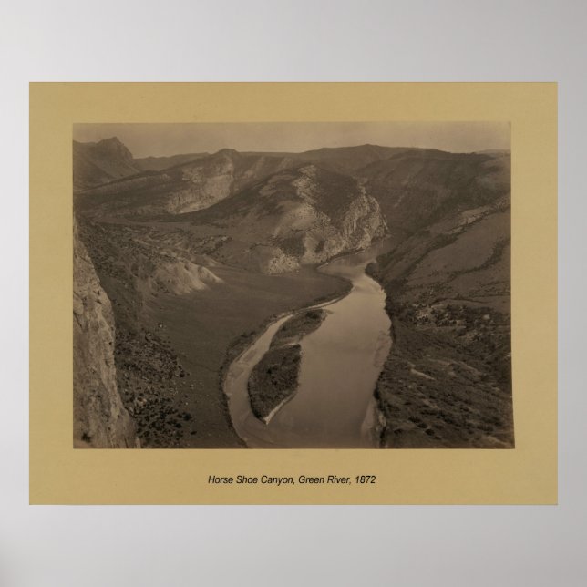 Horse Shoe Canyon, Green River, 1872 Poster (Front)