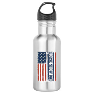 Horse Show Dad American Flag Vintage Shirt Design_ 532 Ml Water Bottle