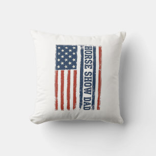 Horse Show Dad American Flag Vintage Shirt Design_ Cushion