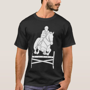 Horse Show Equestrian Jump Front Showjumping Compe T-Shirt