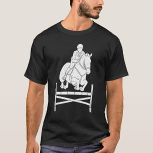 Horse Show Equestrian Jump Front Showjumping Compe T-Shirt