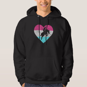 Horse Show Heart Retro Vintage Equestrian Showjump Hoodie