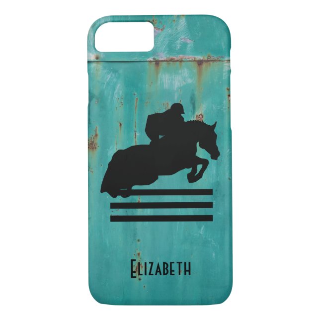 Horse Show Hunter Jumper Silhouette Case-Mate iPhone Case (Back)