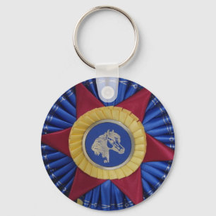 Horse Show Rosette Key Ring