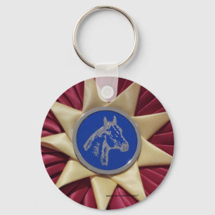 Horse Show Rosette Key Ring