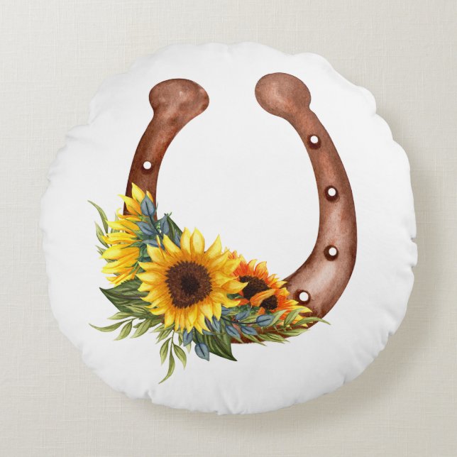 Horse Shu Round Cushion (Front)