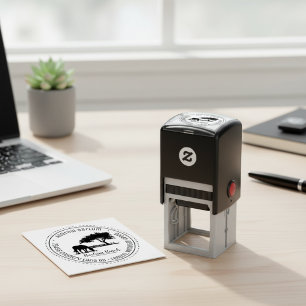 Horse Silhouette Address Self-Inking Rubber Stamp