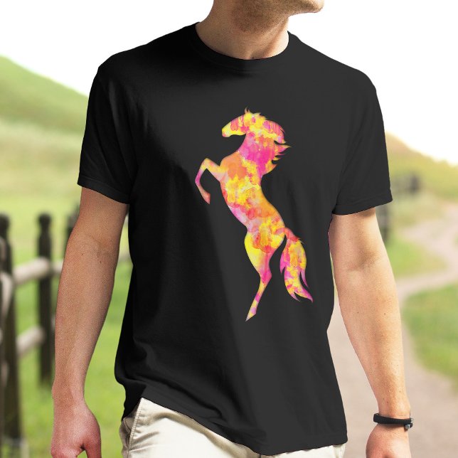 Horse silhouette Fire flames Abstract Elegant T-Shirt (Creator Uploaded)