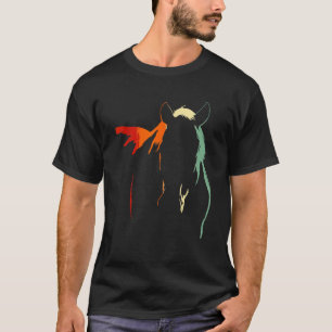 Horse Silhouette Graphic Art Design Vintage T-Shirt