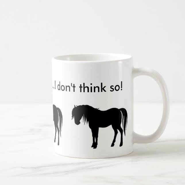 horse silouette, horse silouette, horse silouet... coffee mug (Right)