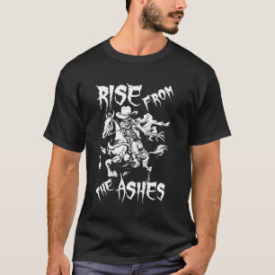 Horse Skeleton Cowgirl Rodeo Derby - Western Barre T-Shirt